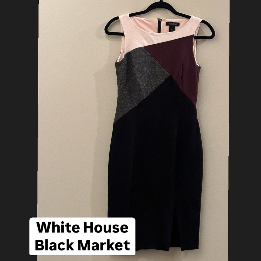 White House Black Market Color Block Dress